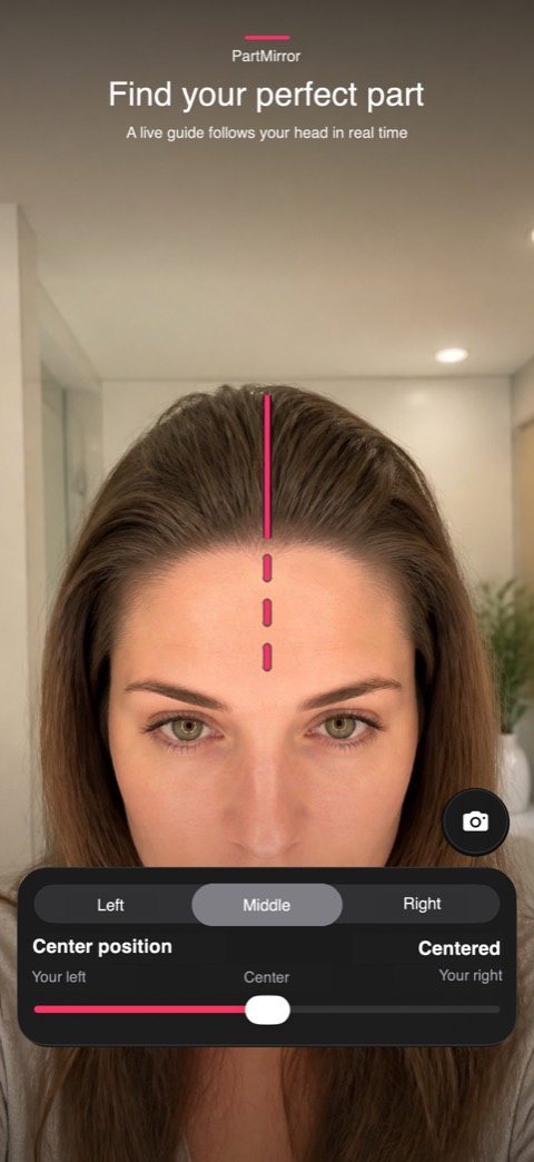 Find your perfect part. A live guide follows your head in real time