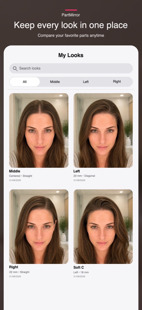 Keep every look in one place. Compare your favorite parts anytime